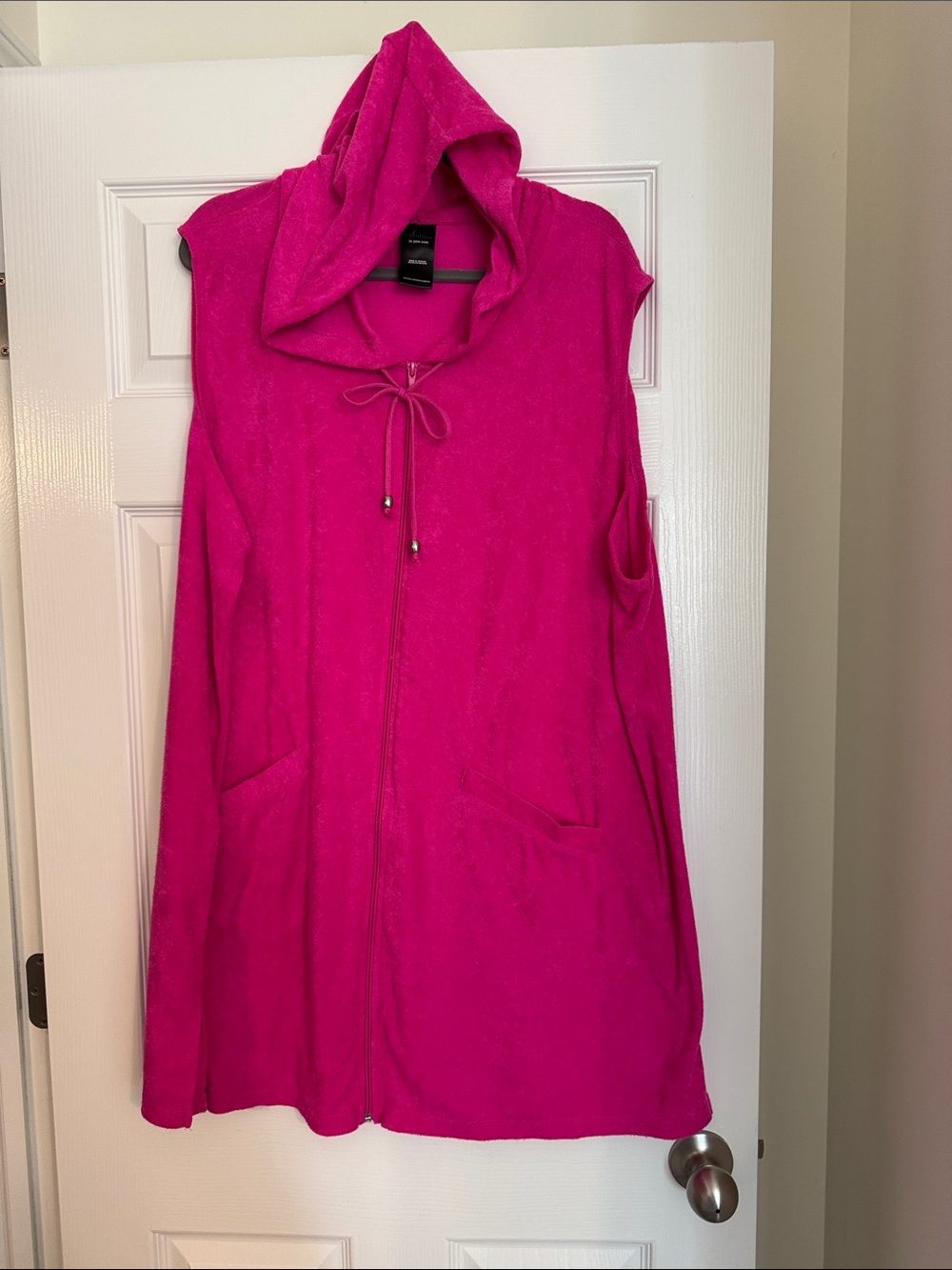 Catalina Bright Pink Hooded Zip Vest